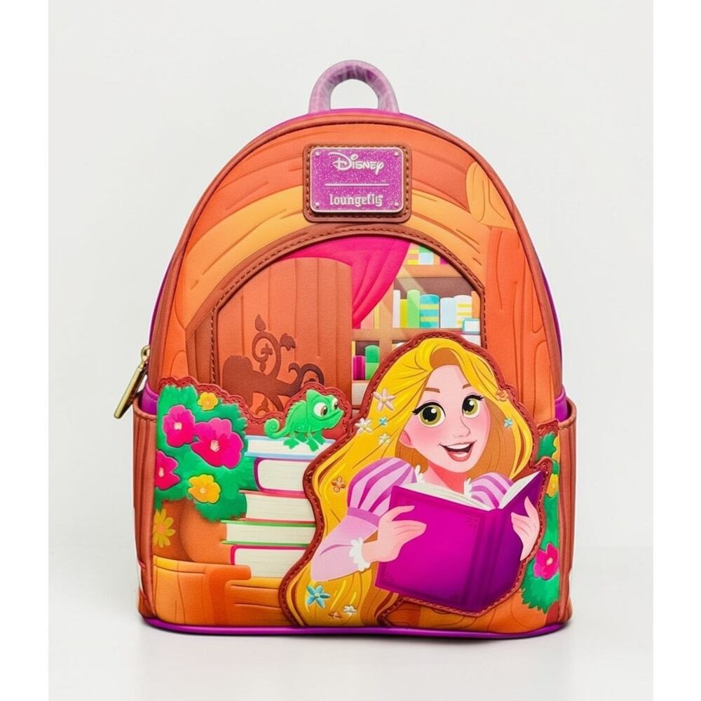 Loungefly Exclusive Princess Reading Series Rapunzel Tangled Mini Backpack